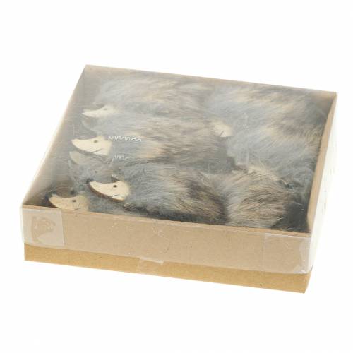 Floristik24 Hérisson de décoration d'automne avec fourrure 7cm 24 pcs