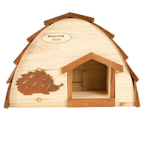 Article Maison pour hérisson Hôtel pour hérisson Station d&#39;alimentation en bois de sapin Bois 34×18×24cm