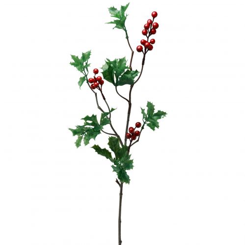 Article Ilex Branche de Houx Artificielle Baies Rouges 75cm