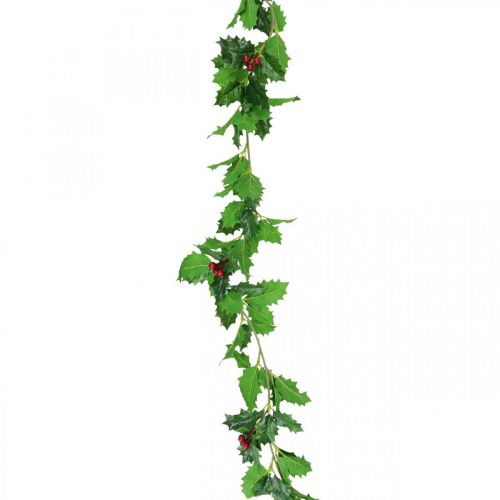 Floristik24 Guirlande de Noël houx artificiel Ilex guirlande 160cm