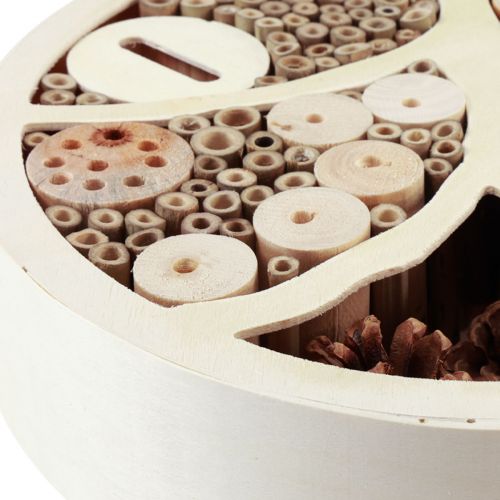 Floristik24 Insect Hotel Bois Rond Naturel Insecte Maison Ø28,5cm H6,5m