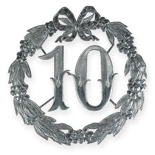 Article Numéro d&#39;anniversaire 10 en argent