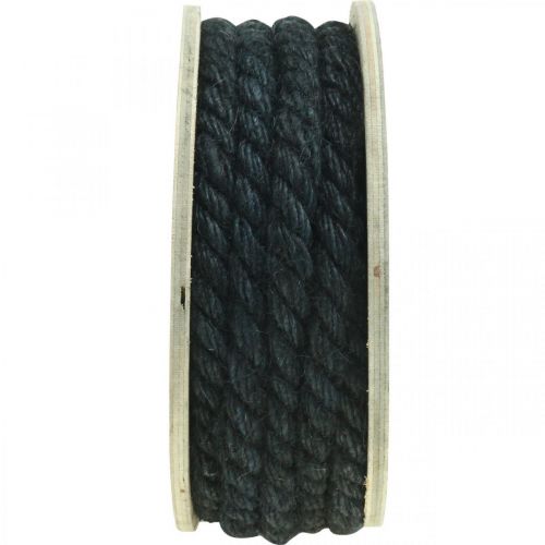 Cordon de jute noir, cordon décoratif, fibre de jute naturelle, corde décorative Ø8mm 7m