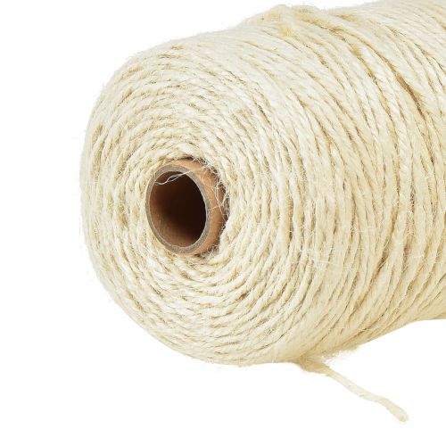 Article Ruban de jute cordon de jute ruban décoratif jute crème Ø3mm 200m