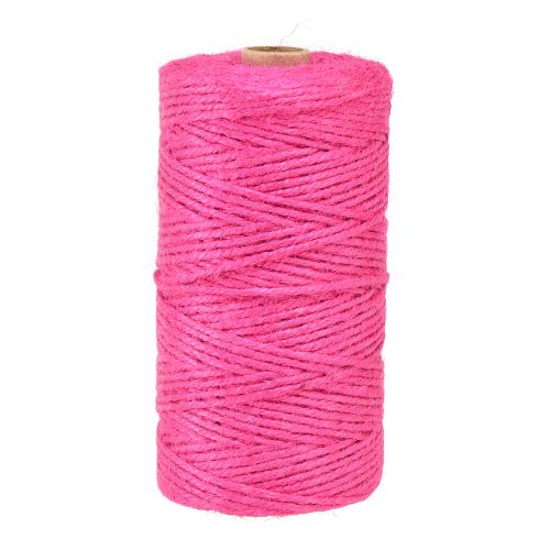 Floristik24 Ruban de jute cordon de jute ruban décoratif jute fuchsia Ø3mm 200m