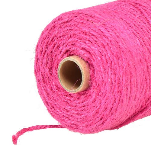 Article Ruban de jute cordon de jute ruban décoratif jute fuchsia Ø3mm 200m