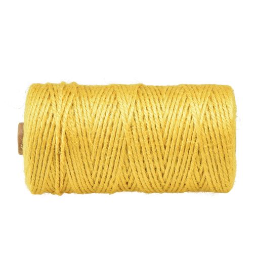 Article Ruban de jute cordon de jute ruban décoratif jute jaune Ø3mm 200m