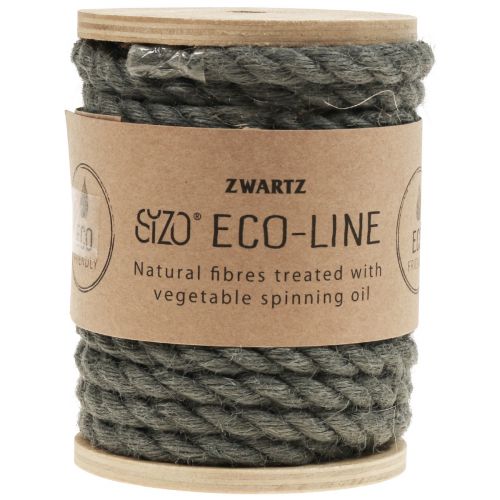 Article Ruban de jute cordon de jute cordon décor de jute anthracite Ø7mm 5m