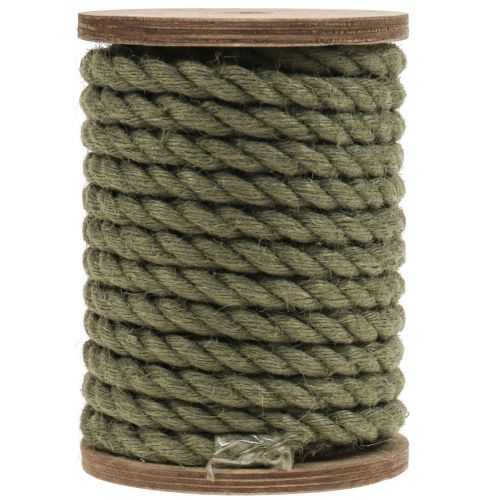 Floristik24 Ruban de jute cordon de jute cordon décoration jute vert olive Ø7mm 5m