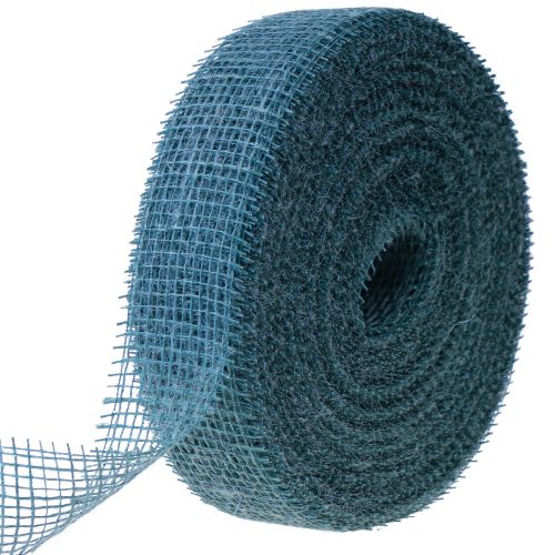 Ruban de jute ruban net ruban déco jute vert sauge 5cm 40m