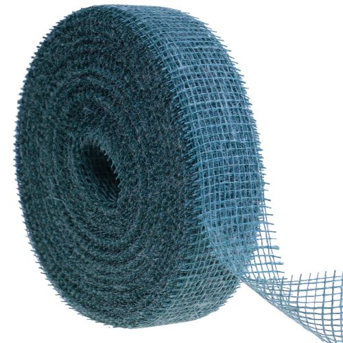 Floristik24 Ruban de jute, ruban en filet, ruban décoratif, jute, vert sauge, 5 cm de large, 40 m de long