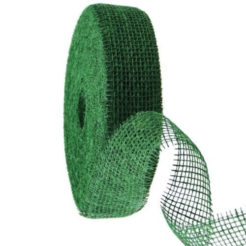 Ruban de jute vert foncé, 5 cm de large, 40 m de long acheter | Floristik24.be
