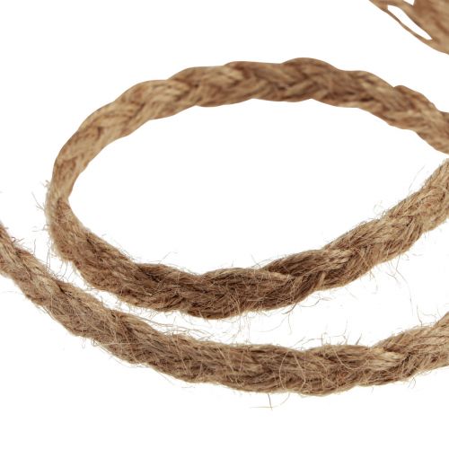 Article Ruban de jute tressé corde de jute bobine en bois naturel 10mm 6m