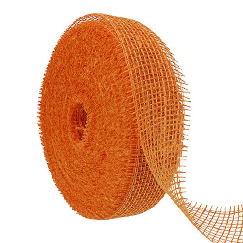Ruban de jute, orange clair, 5 cm de large, 40 m de long acheter | Floristik24.be