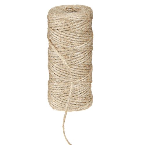 Floristik24 Fil de jute cordon de jute naturel 2 mm 50 m par rouleau × 8 pièces