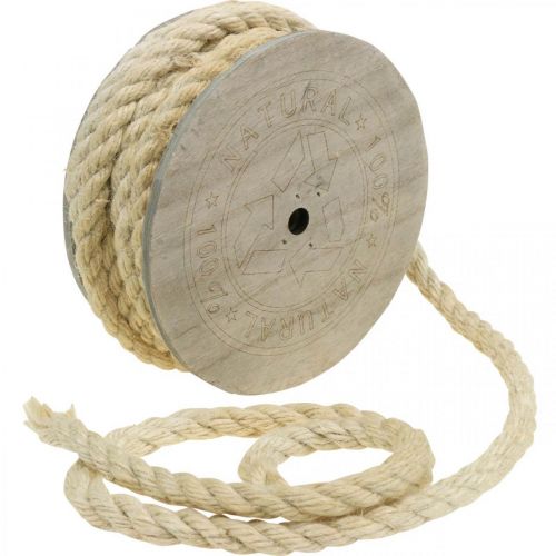 Article Cordon de jute cordon de décoration crème en fibre naturelle de jute 8mm 7m