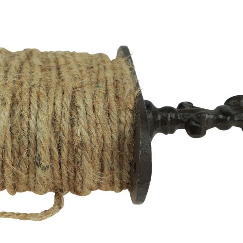 Article Cordon de jute sur bobine en fonte vintage 12×4,5×32cm