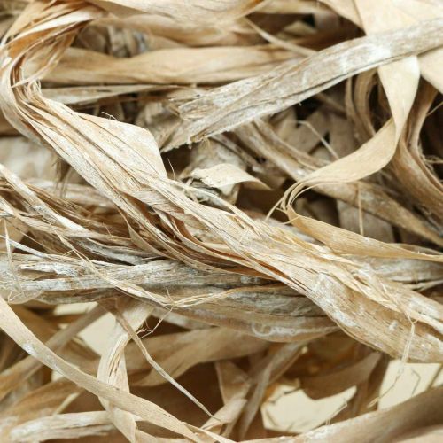 Article Fibres naturelles végétales, fibre de jute blanchie à la chaux 300g