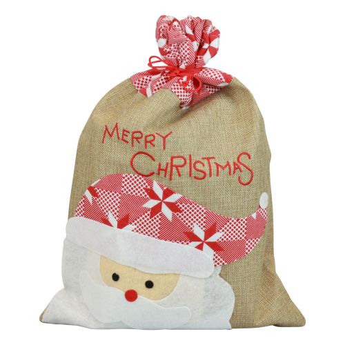 Sac en jute, sac en jute Noël, sac cadeau grand 50×35cm