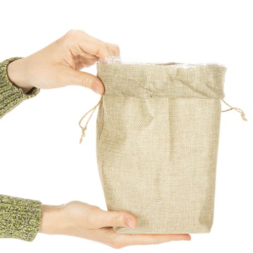 Sac en jute 13,5 × 11 cm H 25 cm | Floristik24.be