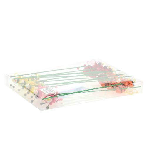 Floristik24 Bouchon déco scarabée assorti H25cm 12 pièces