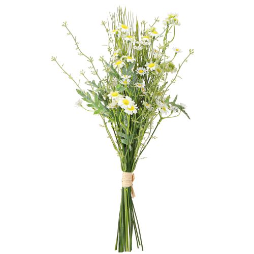 Article Bouquet de camomille artificiel en vert blanc jaune L45cm