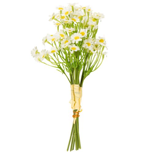 Article Camomille artificielle en bouquet de fleurs pour une décoration naturelle et facile d'entretien, 28 cm, 3 pièces