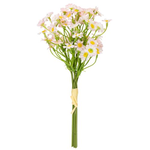 Article Bouquet de camomille artificielle pour une décoration intérieure lumineuse et facile d'entretien, 28 cm, 3 pièces