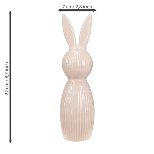 Article Figurine décorative de lapin en céramique pour intérieur moderne, 22 cm