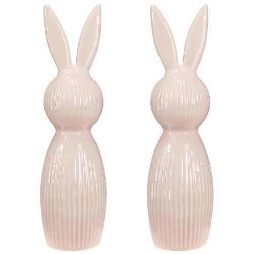 Article Figurine décorative de lapin en céramique pour intérieur moderne, 22 cm