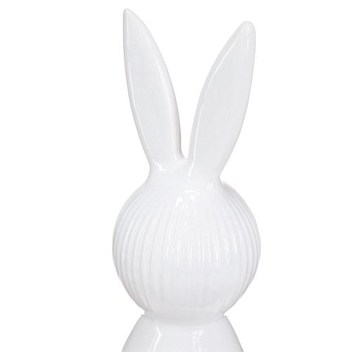 Article Figurine de lapin simple, objet décoratif pour compositions printanières modernes, 22 cm, lot de 2