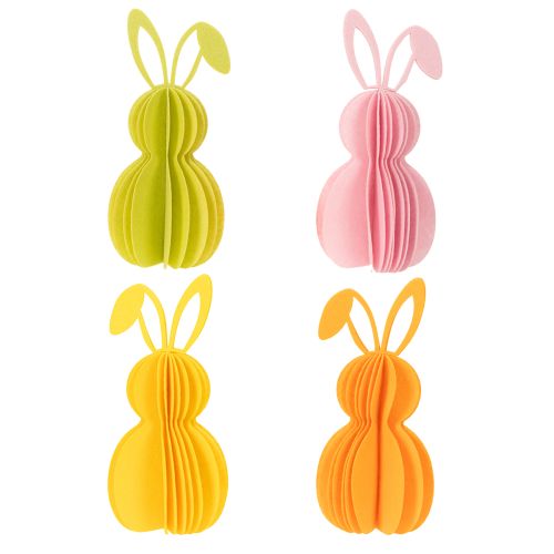 Article Figurines décoratives de lapins en papier à suspendre, idéales pour les décorations de printemps, 20 cm, lot de 4