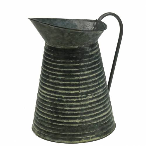 Floristik24 Arrosoir décoratif zinc gris noir lavé Ø18cm H26cm