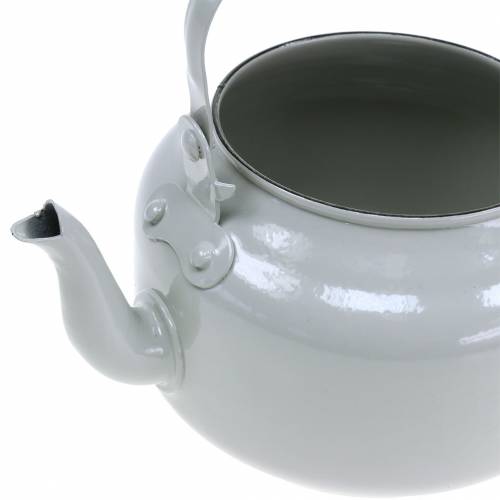 Floristik24 Pot à thé décoratif en métal gris Ø8,6cm H16cm