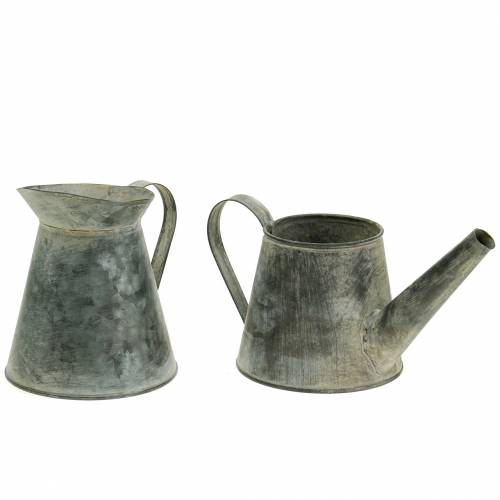 Floristik24 Bougeoir cruche aspect antique H12/9cm 2pcs