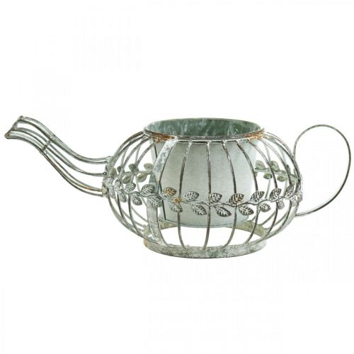 Floristik24 Jardinière décorative cafetière pot métal à planter L15.5cm Ø11.8cm