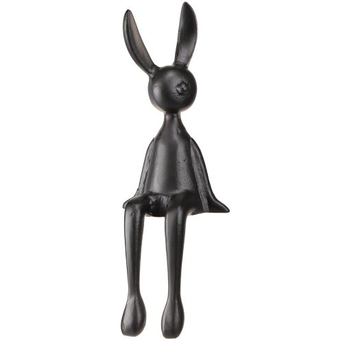 Tabouret Edge lapin lapin de Pâques métal noir 12×11×34cm