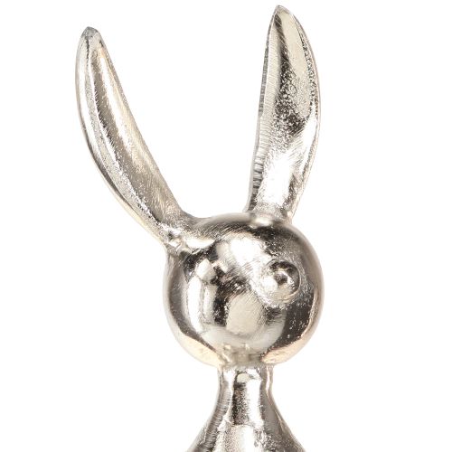 Article Tabouret Edge Rabbit Lapin de Pâques Métal Argenté 12×11×34cm