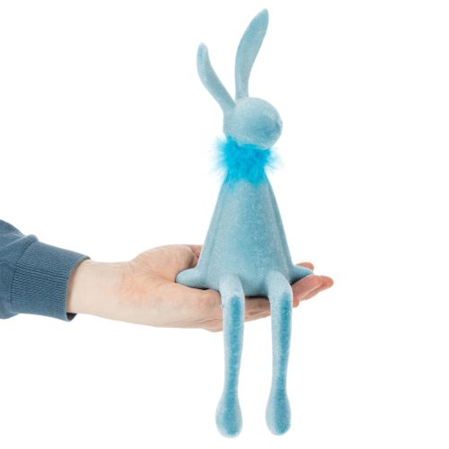 Article Lapin décoratif mignon pour Pâques, à poser sur un rebord de fenêtre, 36 cm, lot de 2