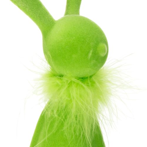 Article Lapin de Pâques décoratif à poser sur une étagère, 36 cm, lot de 2, idéal pour les décorations printanières festives.