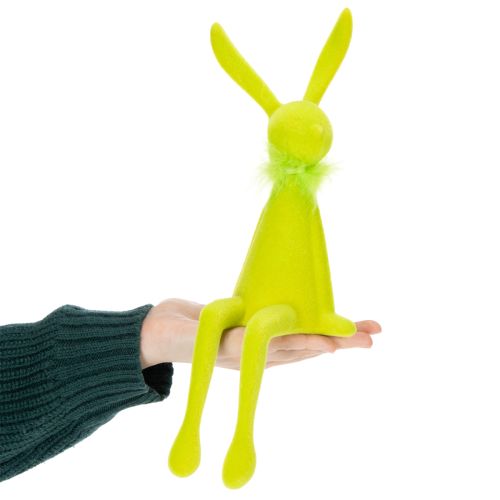 Article Lapin de Pâques décoratif à poser sur une étagère, 36 cm, lot de 2, idéal pour les décorations printanières festives.