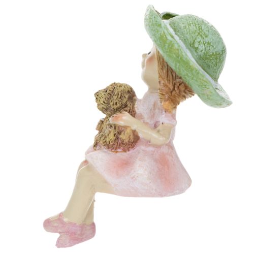 Tabouret Edge fille souriante avec chien Ø4,5cm H9,5cm | Floristik24.be