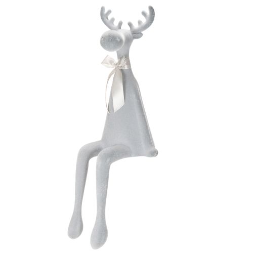 Figurine décorative d'élan floqué avec nœud, à poser sur une étagère, 80 cm acheter | Floristik24.be