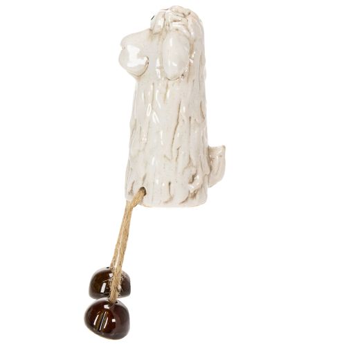 Article Figurine de mouton en céramique, mouton assis, pour Pâques et décoration toute l'année, 18 cm, lot de 3