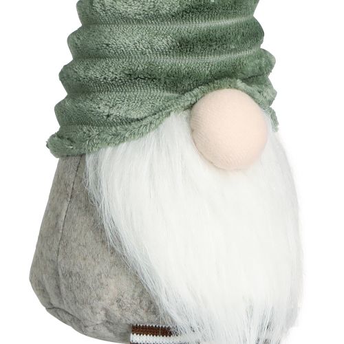 Floristik24 Gnome de Noël Figurine assise Vert Marron Gris 55cm 2pcs