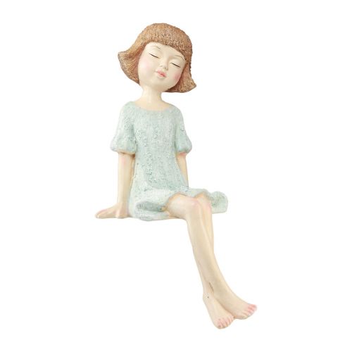 Floristik24 Edge Seater Figurine de jardin Fille assise colorée 52 cm