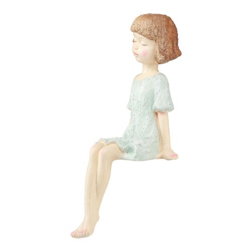 Floristik24 Edge Seater Figurine de jardin Fille assise colorée 52 cm
