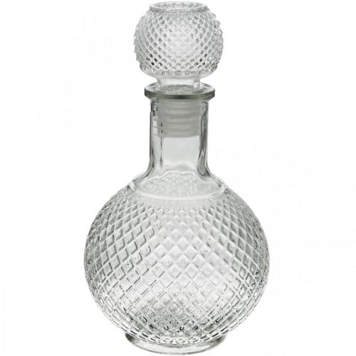 Floristik24 Carafe à whisky avec couvercle carafe en verre H24cm