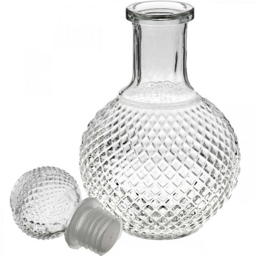 Floristik24 Carafe à whisky avec couvercle Carafe en verre H20.5cm
