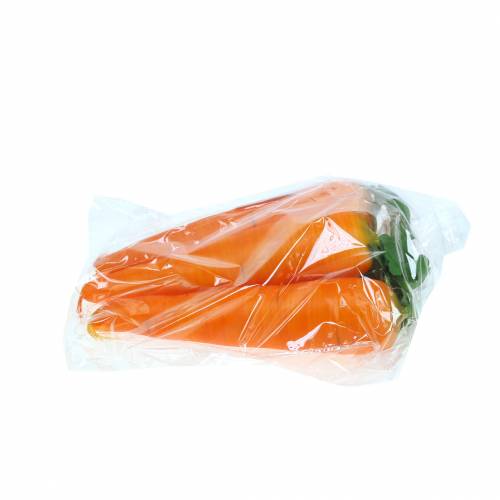 Floristik24 Carotte artificielle 18cm 3pcs